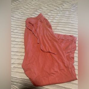 Anthropologie peach joggers high waisted